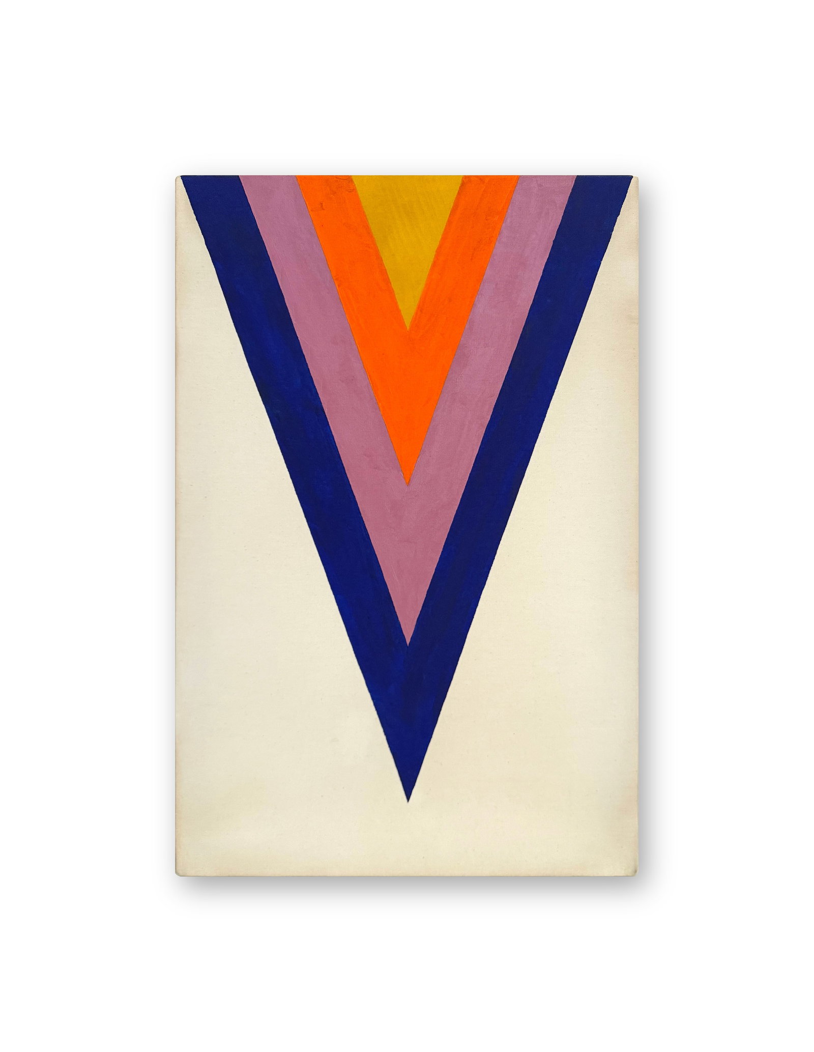 KENNETH NOLAND (1924-2010), ATTRIBUTED TO, ACRYLIC ON CANVAS: Image Size: 24 by 16 inches (61 by 40.5 cm) All measurements are approximate. Signed (reverse)Kenneth Noland (1924 – 2010) was an American painter. He was one of the best-known American color field 