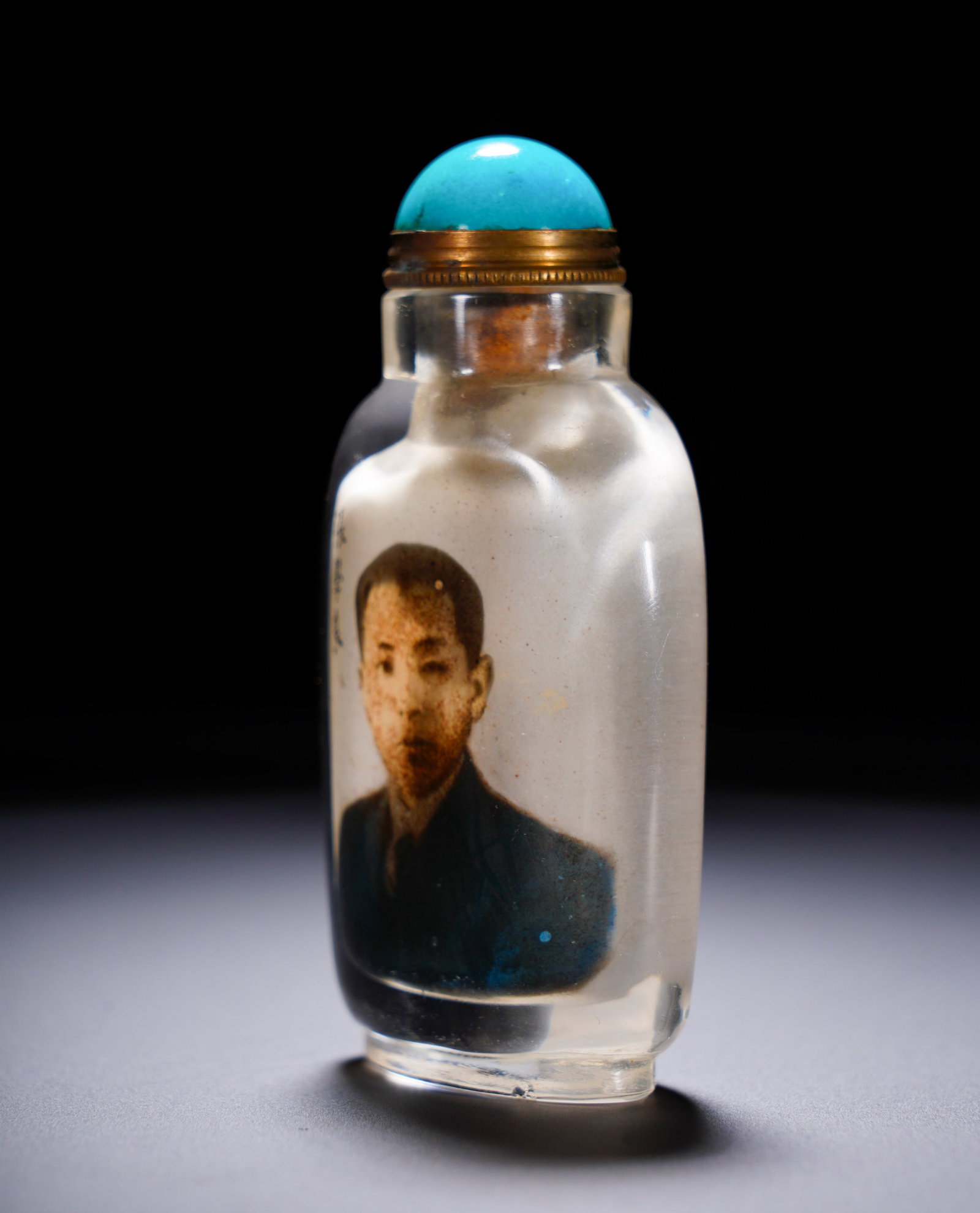 MA SHAOXUAN CRYSTAL INNER PORTRAIT OF ZHANG XUELIANG SNUFFET FROM THE REPUBLIC OF CHINA ERA - 3