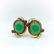 Vintage Gold Ruby Diamond Jade Earrings