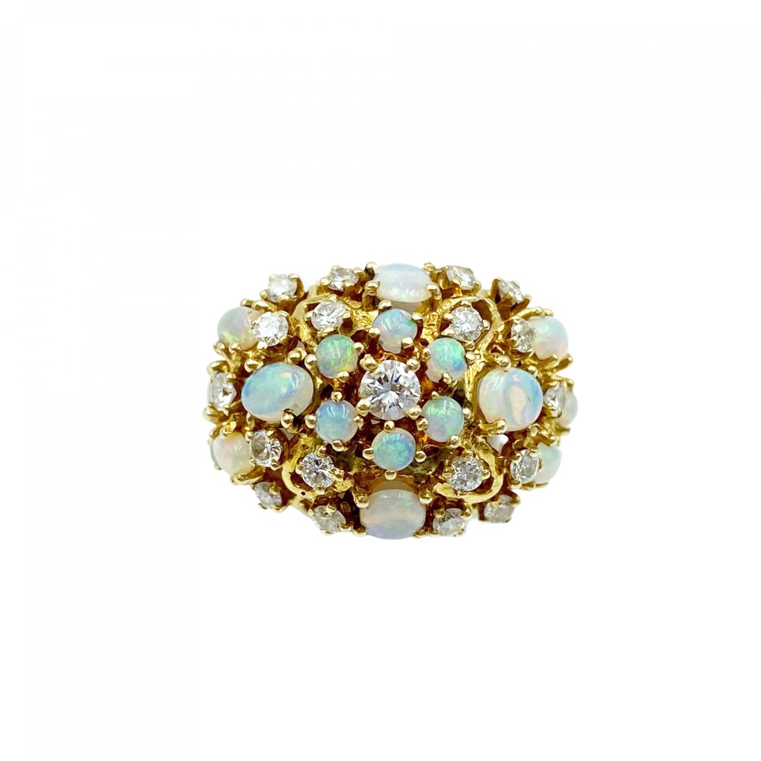 Vintage Gold Opal Diamond Ring (1 of 5)
