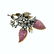 Antique Gold Diamond Ruby Pin