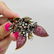 Antique Gold Diamond Ruby Pin - 2