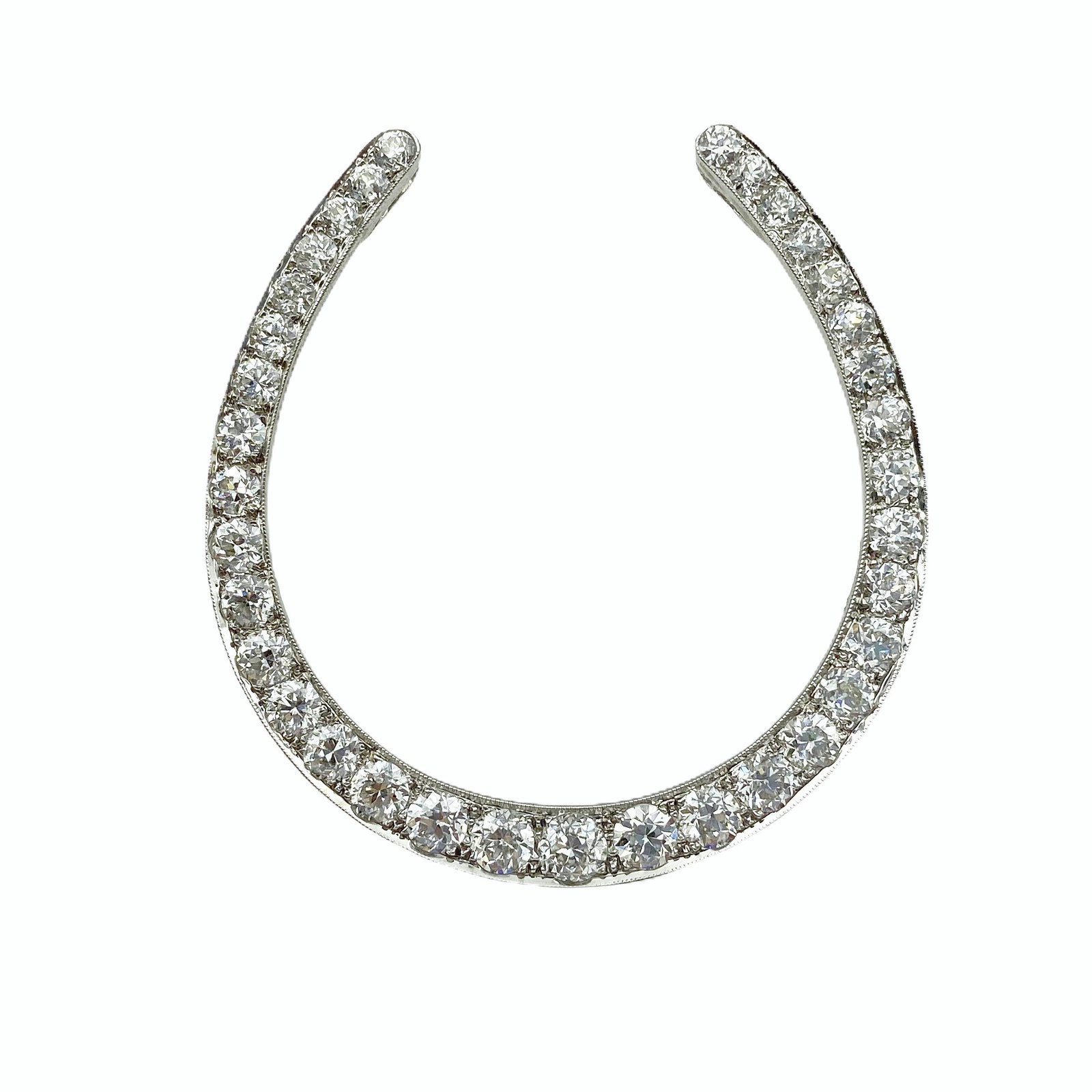 Marcus Gold Diamond Oversized Edwardian Horseshoe Pin (1 of 6)