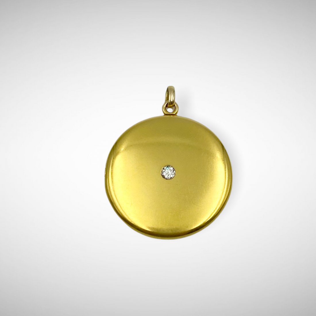 14K Large Diamond Locket With Miniature Portrait (1 of 5)