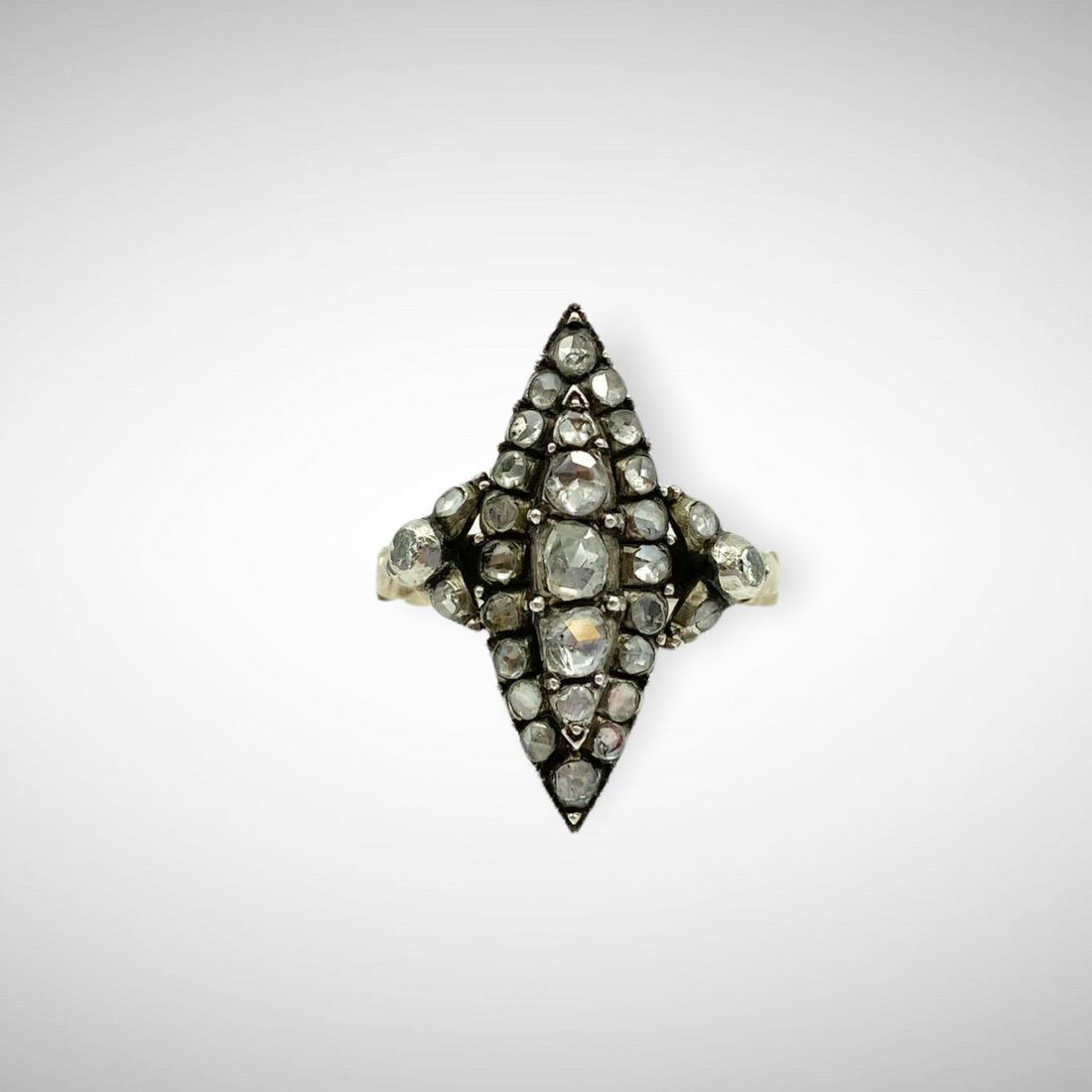 14K Georgian Diamond Navette Ring (1 of 5)