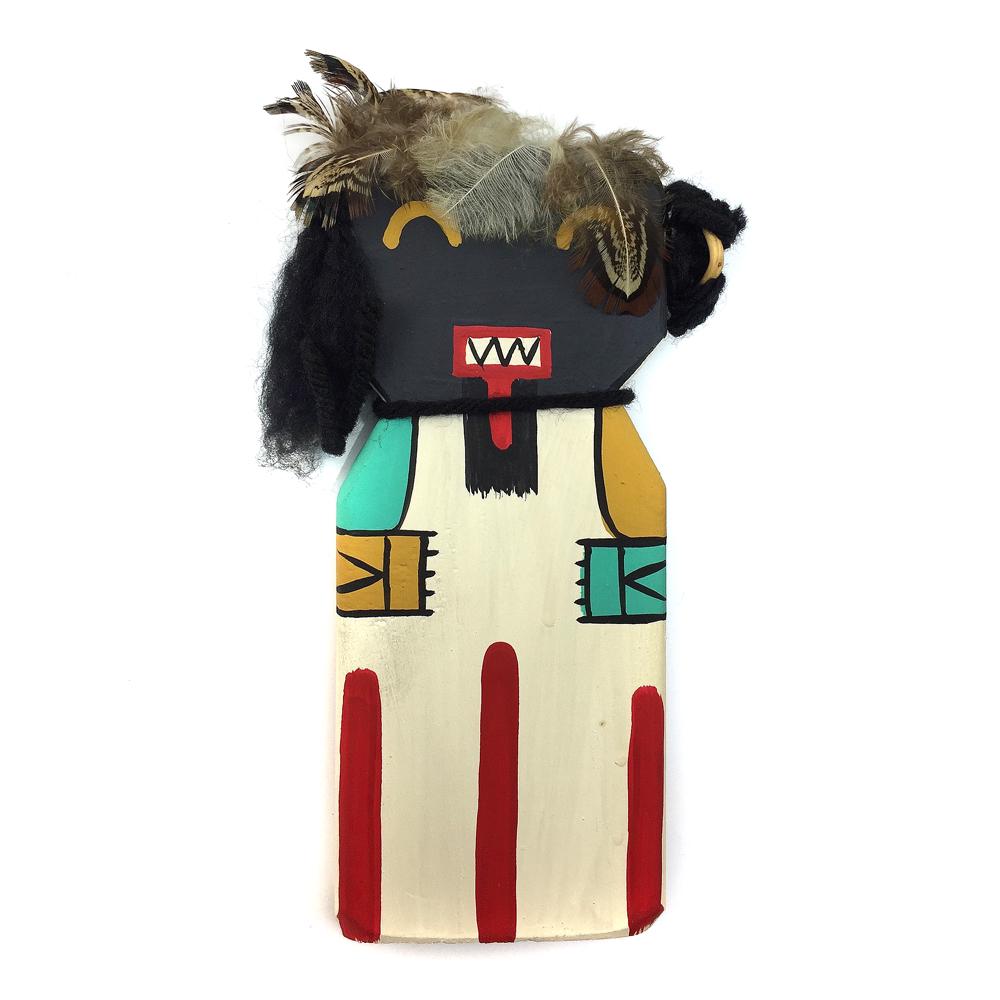 Ted Puhuyesva Hopi Chakwaina: Ted Puhuyesva, Hotevilla - Hopi Chakwaina Sho-adta (Chakwaina's Grandmother) Cradle Kachina c. 1980s. Original Kachina designation comes from "Hopi Kachina Dolls With a Key to Their Identification” 