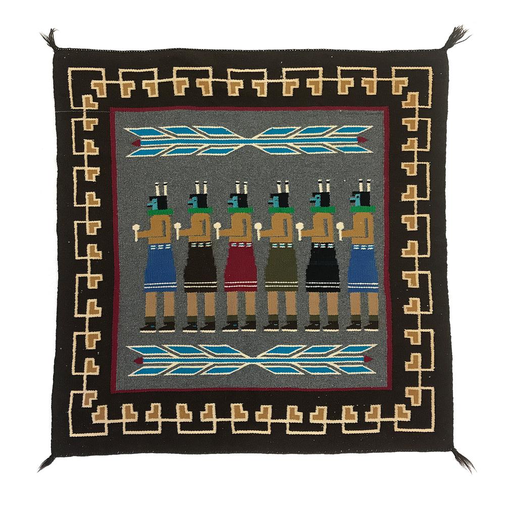 Navajo Yeibeichei Rug c. 1960-70s, 40.5" x 37.5": Acquired from a private collection in Arizona.