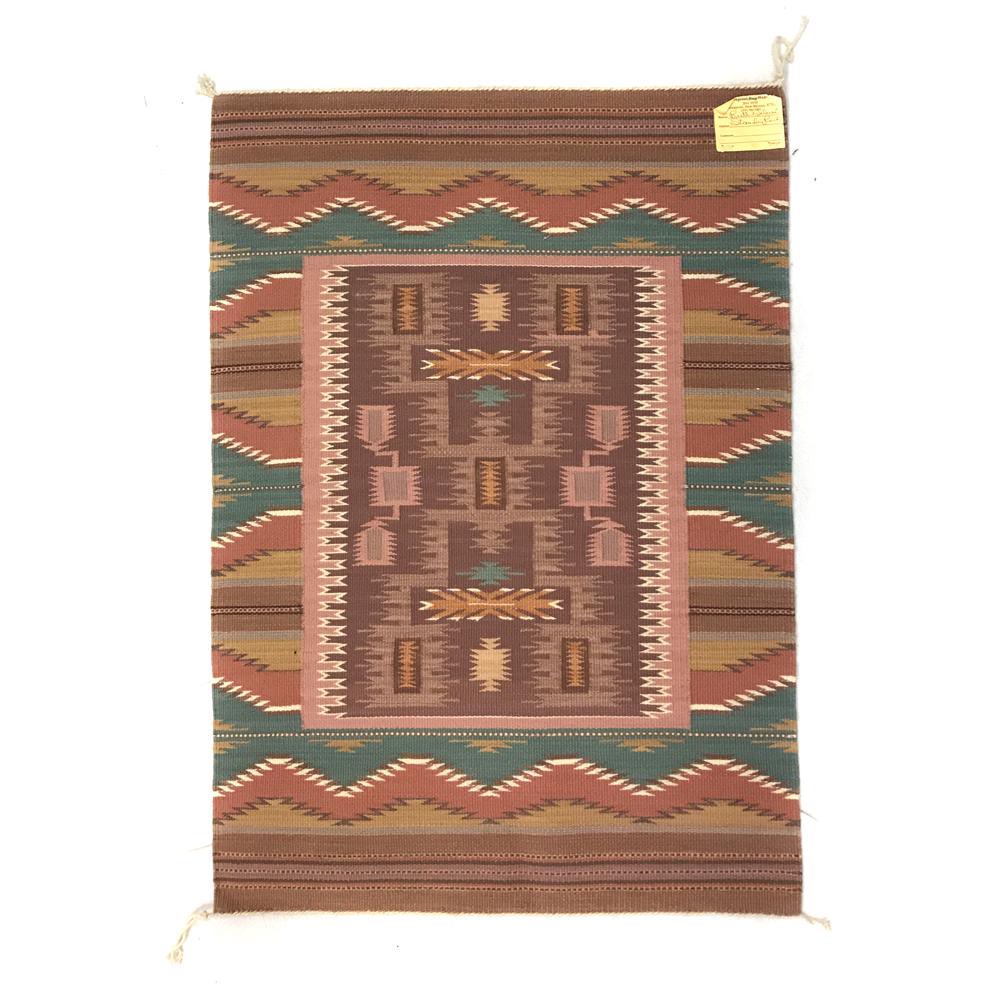 Ruth Nelwood - Navajo Burntwater Rug, Crystal Storm: Ruth Nelwood - Navajo Burntwater Rug, Crystal Storm Pattern Center. c. 1980s. Acquired from a private collection in Arizona. The owners purchased this weaving at Crownpoint auction in the 1990s.