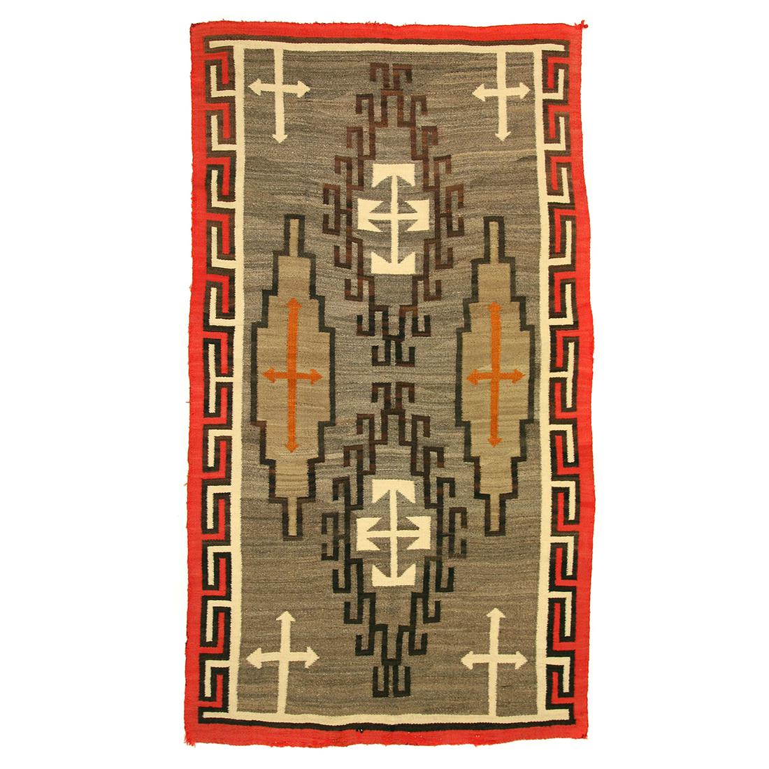 Navajo Klagetoh Rug with Cross Motifs, c. 1910s: Acquired out of a private collection in California.