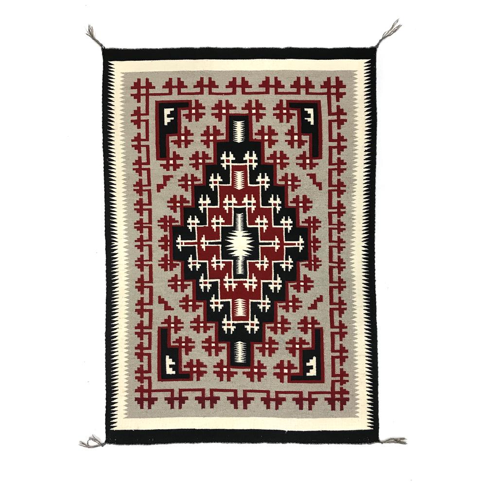 Navajo Klagetoh Rug c. 1980s, 59" x 42": Acquired from a private collection in New Mexico. Includes a copy of an original invoice in 2012 from RB Burnham and Co. Native Auctions.