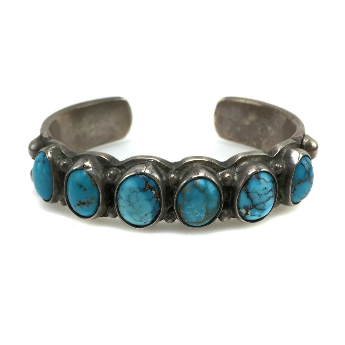 Navajo Turquoise and Silver Bracelet, c. 1920s (1 of 5)