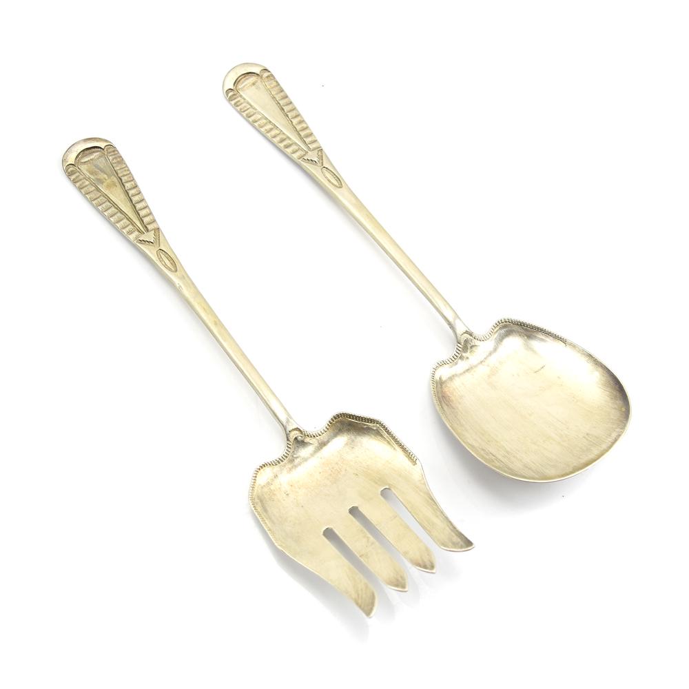 Austin Wilson Navajo Silver Fork, Spoon Set 1950s (1 of 5)