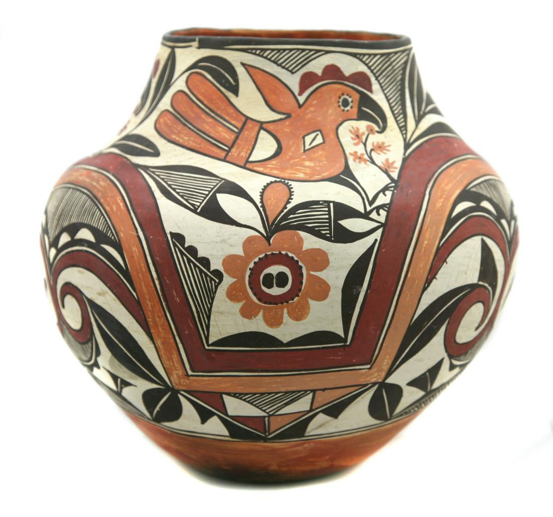 Acoma 4 Color Olla, Bird Pictorials c. 1890-1900s (1 of 10)