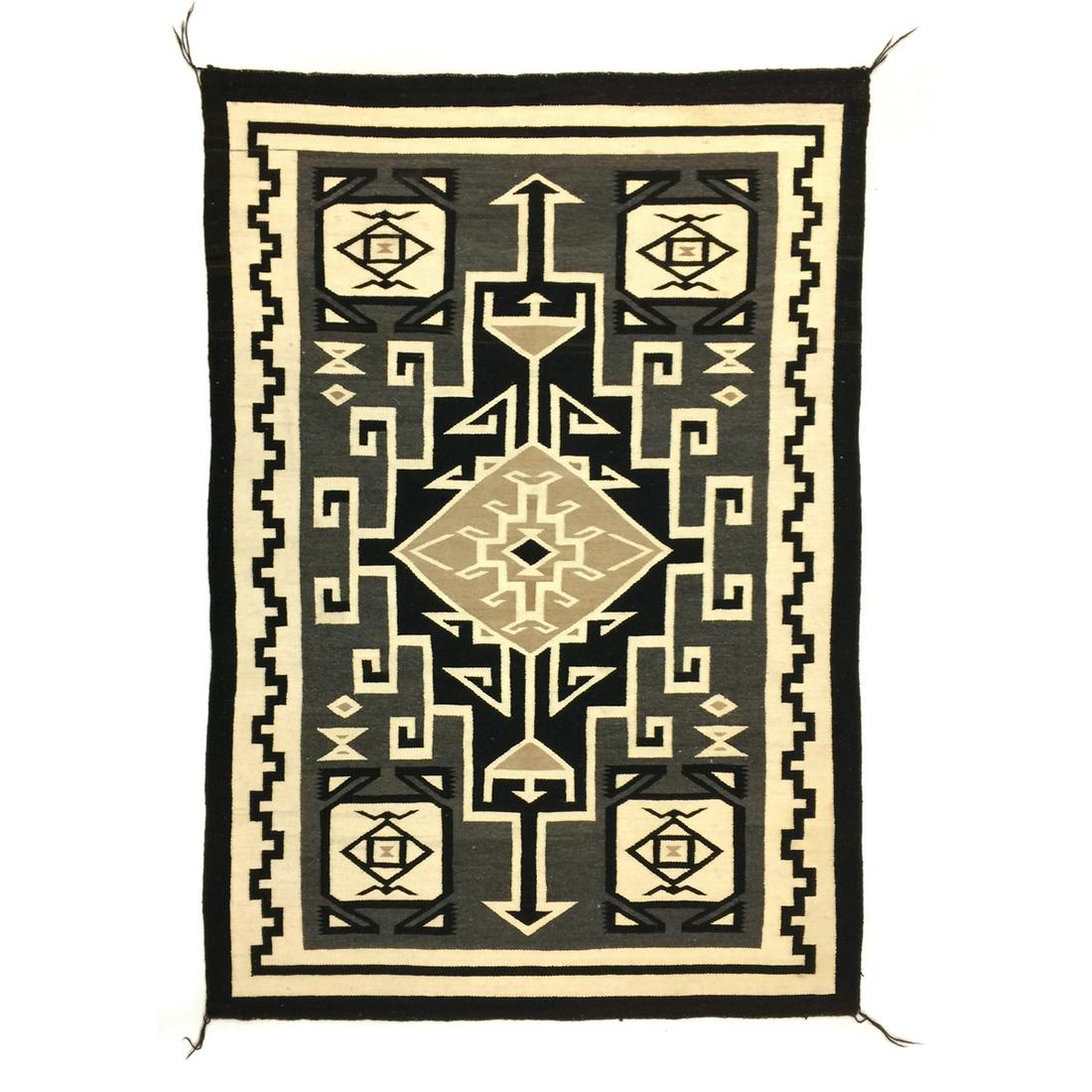 Navajo Two Grey Hills Rug, 1920-30s (1 of 10)