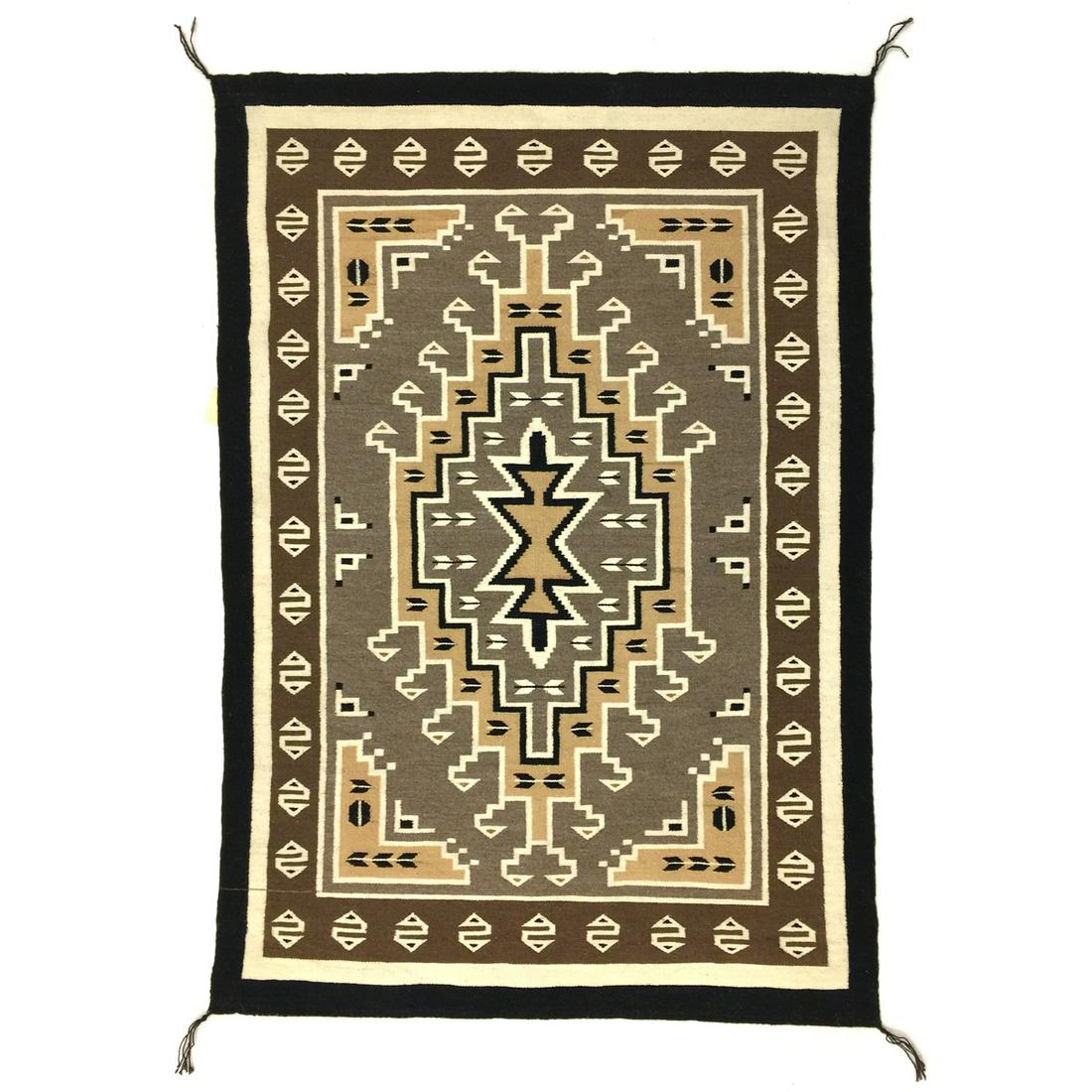 Cora Curley - Navajo Two Grey Hills Rug, c. 1960s (1 of 9)