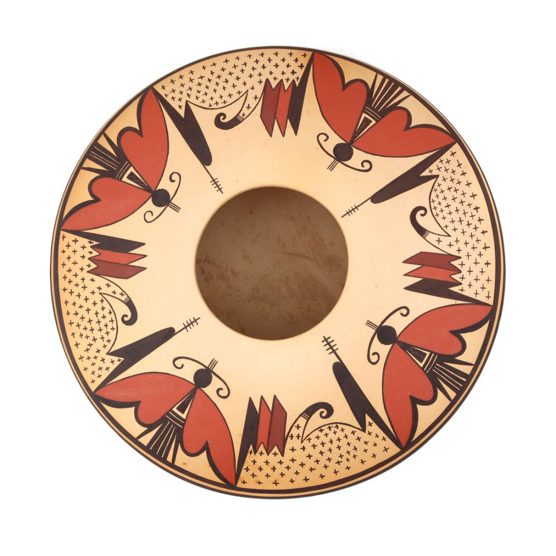 Jacob Koopee Jr. and Logan Koopee - Hopi Polychrome Jar with Moth Pictorials c. 2000s (1 of 7)