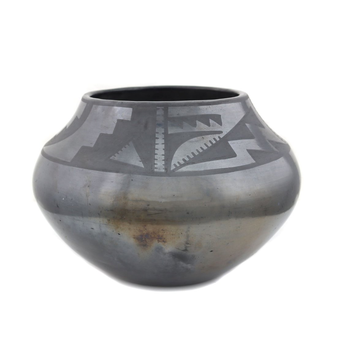 Maria Martinez (1887-1980) - San Ildefonso Black on Black Jar c. 1920s (1 of 7)