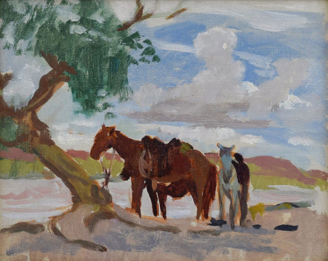 Mary-Russell Ferrell Colton (1889-1971) - Horses by Little Colorado (1 of 5)