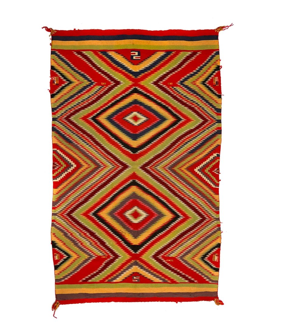 Navajo Germantown Eyedazzler Blanket c. 1890s (1 of 15)