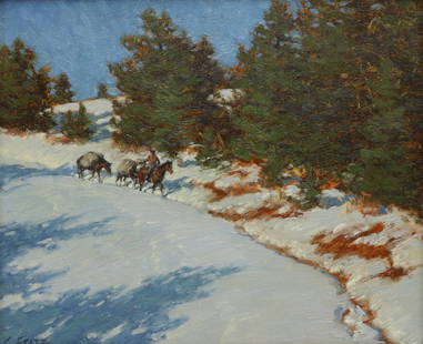 Charles Fritz - Out of Wilson Creek: Charles Fritz - Out of Wilson Creek, Oil on Board, 10" x 12" (14.5" x 16.5" framed). Signed lower left corner. Acquired from a private collection in Arizona.