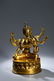 A Chinese Bronze Gilding Buddha Statue - 3