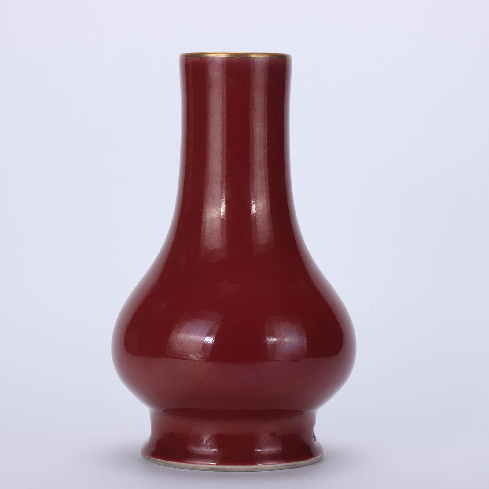 A Chinese Altar Red Glazed Porcelain Vase (1 of 7)