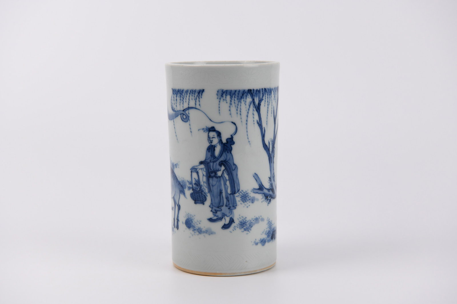 A Blue and White Figure Brush Pot (1 of 10)