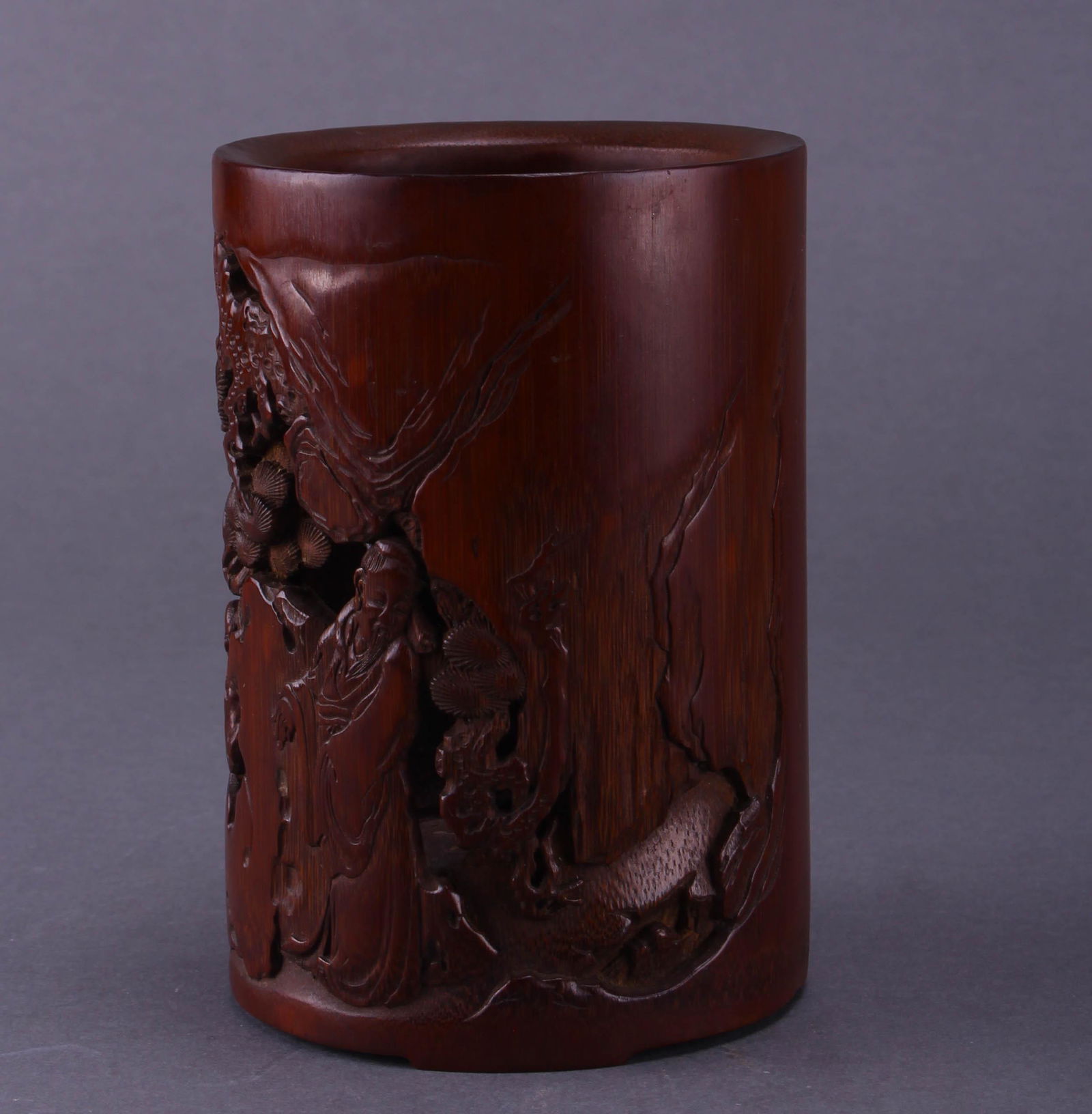 Bamboo Character Pattern Brush Pot (1 of 8)