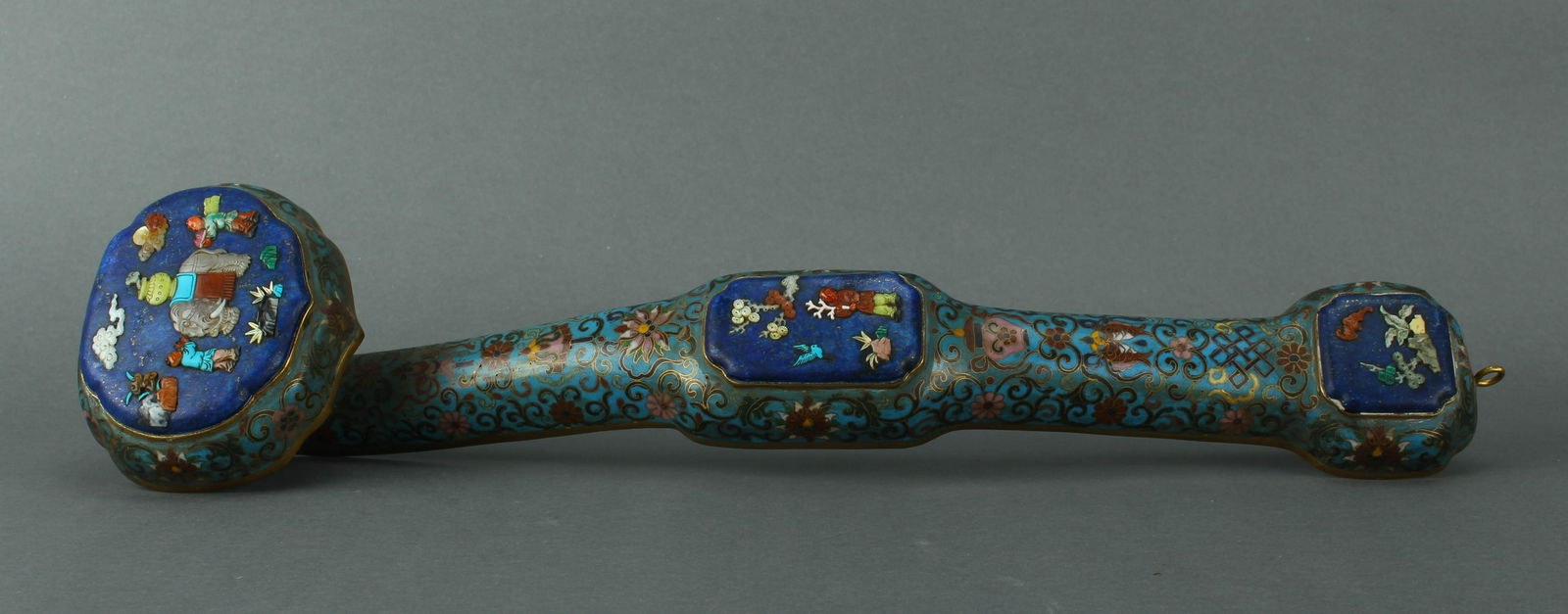 Stone Inlaid Cloisonne Ruyi Ornament (1 of 11)