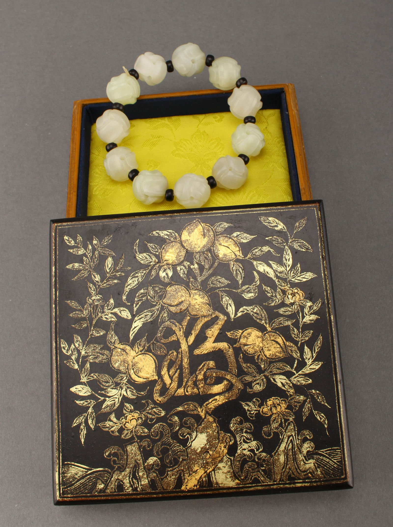 White Jade Bead Bracelet (1 of 7)