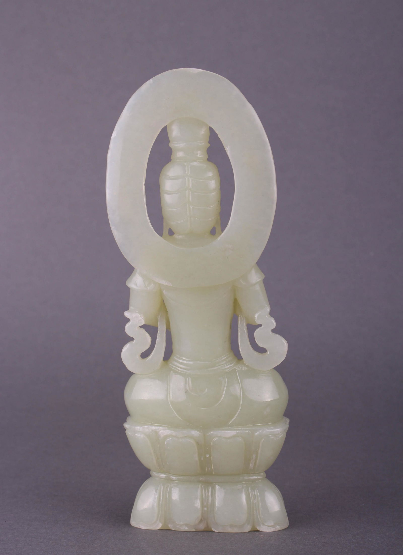 White Jade Buddha Figure Statue (1 of 8)
