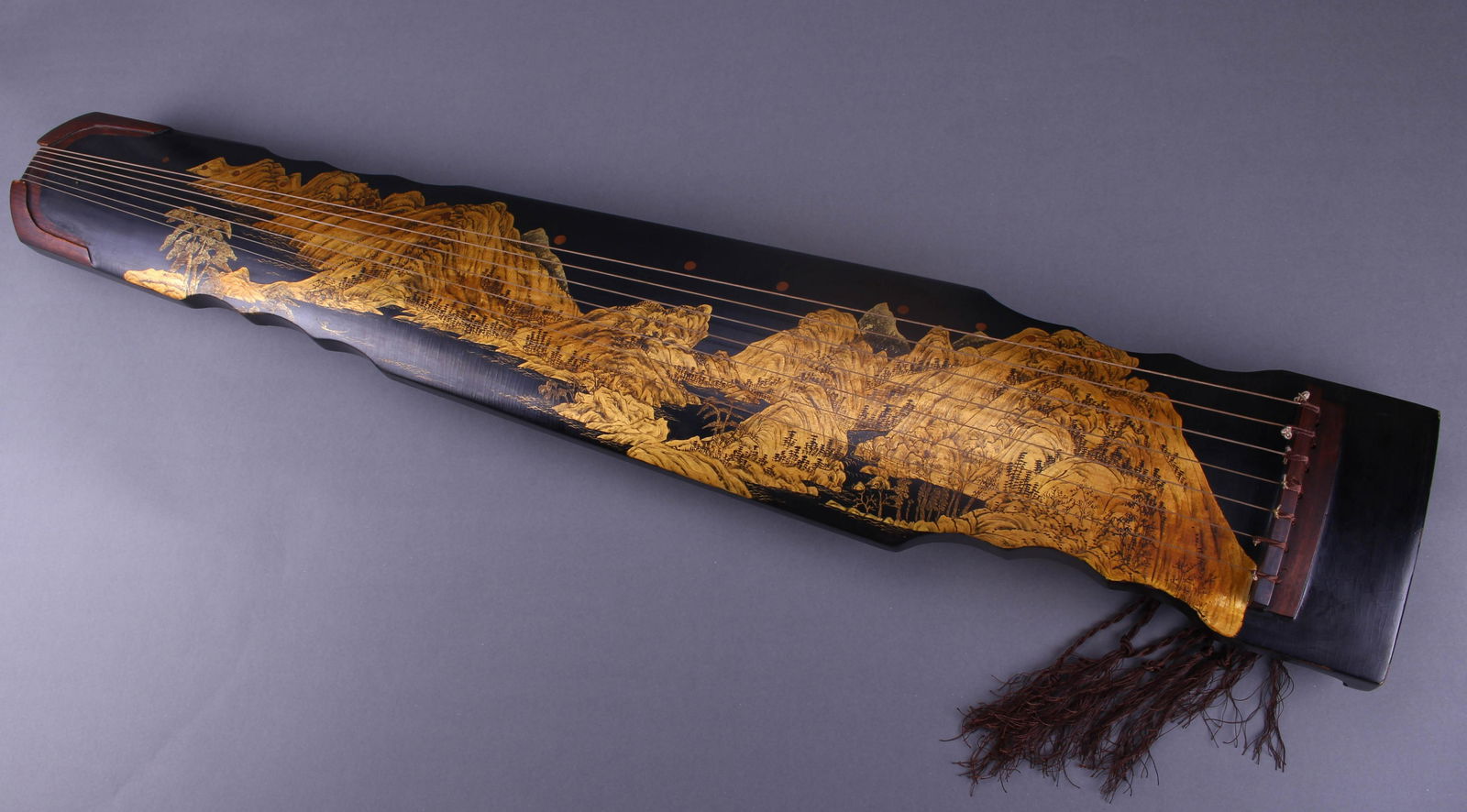 Gold Drawing Landscape Guqin (1 of 7)