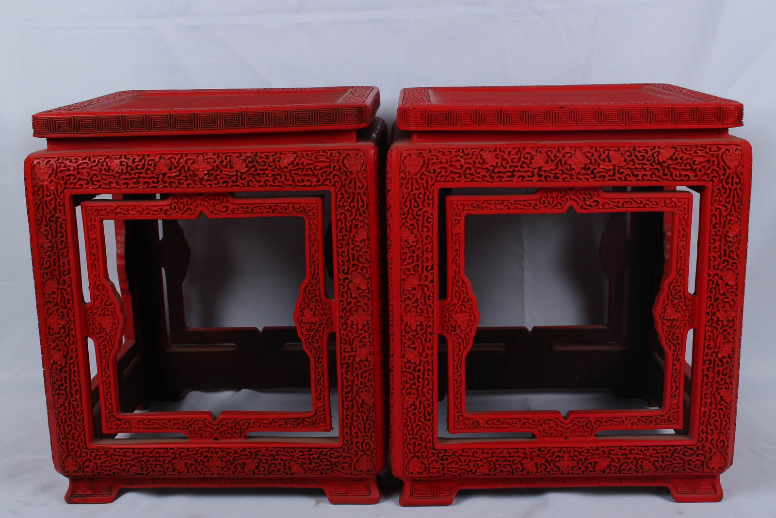 Pair of Red Lacquerware Chair (1 of 10)