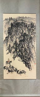 A CHINESE LANDSCAPE PAINTING, ZHAO WANGYUN: A CHINESE LANDSCAPE PAINTING, ZHAO WANGYUN135Ã—68cmPAPER IN PERFECT CONDITION