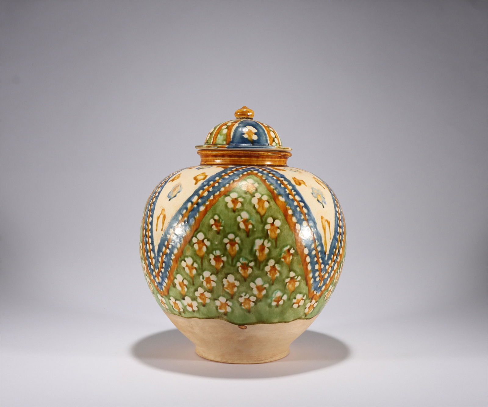 Tri-colored Kiln Jar (1 of 8)