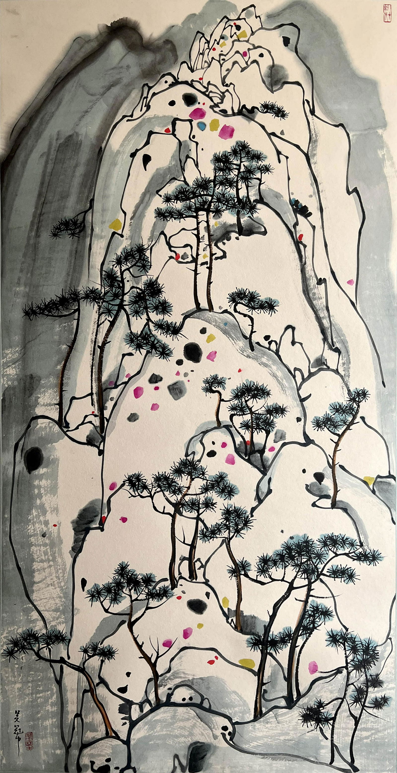 Wu Guanzhong, Chinese Landscape Painting on Paper (1 of 9)