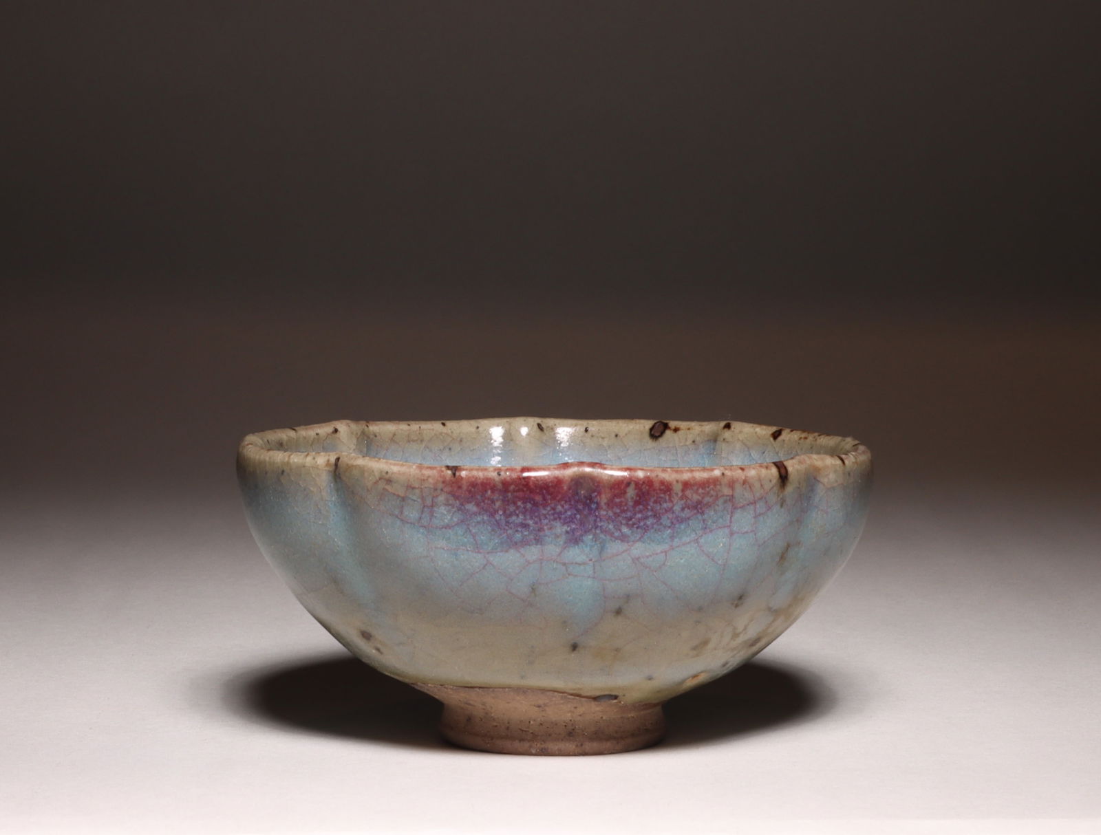 Jun kiln small bowl with flower mouth (1 of 7)