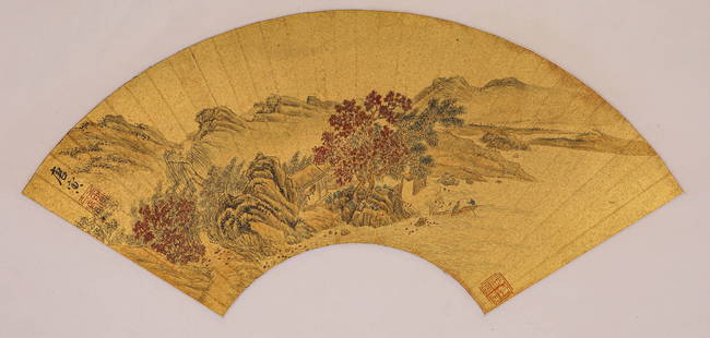 A Chinese Scroll Painting by Tang Yin: A Chinese Scroll Painting by Tang Yin ( 52 x 19cm)