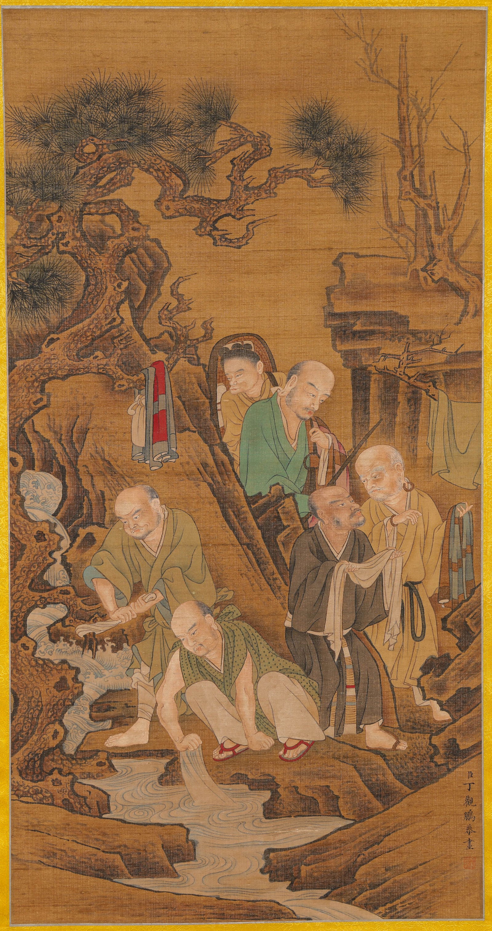 A Chinese Scroll Painting by Ding Guan Peng (1 of 5)