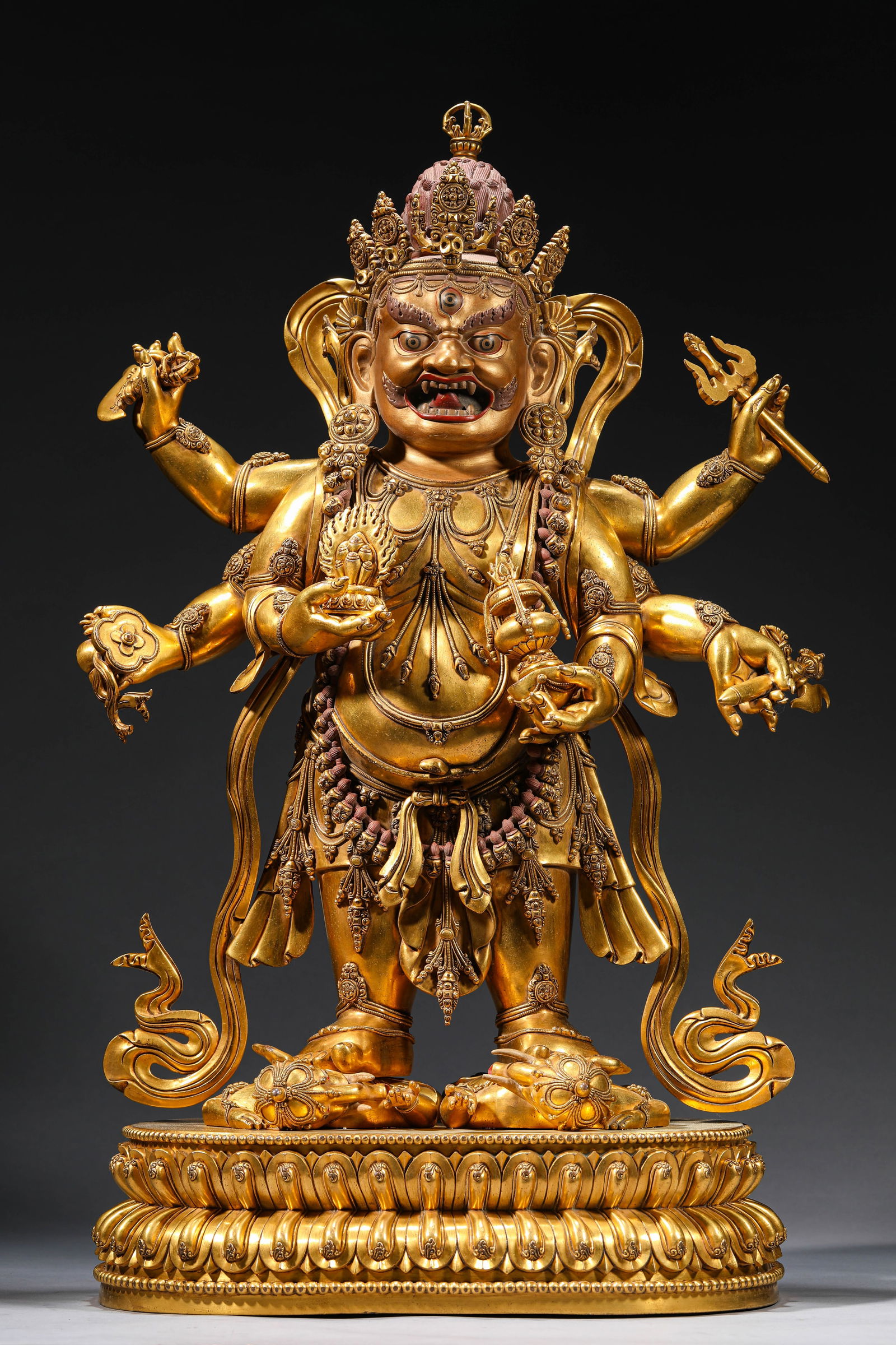 A Gilt-Bronze Mahakala Statue (1 of 8)