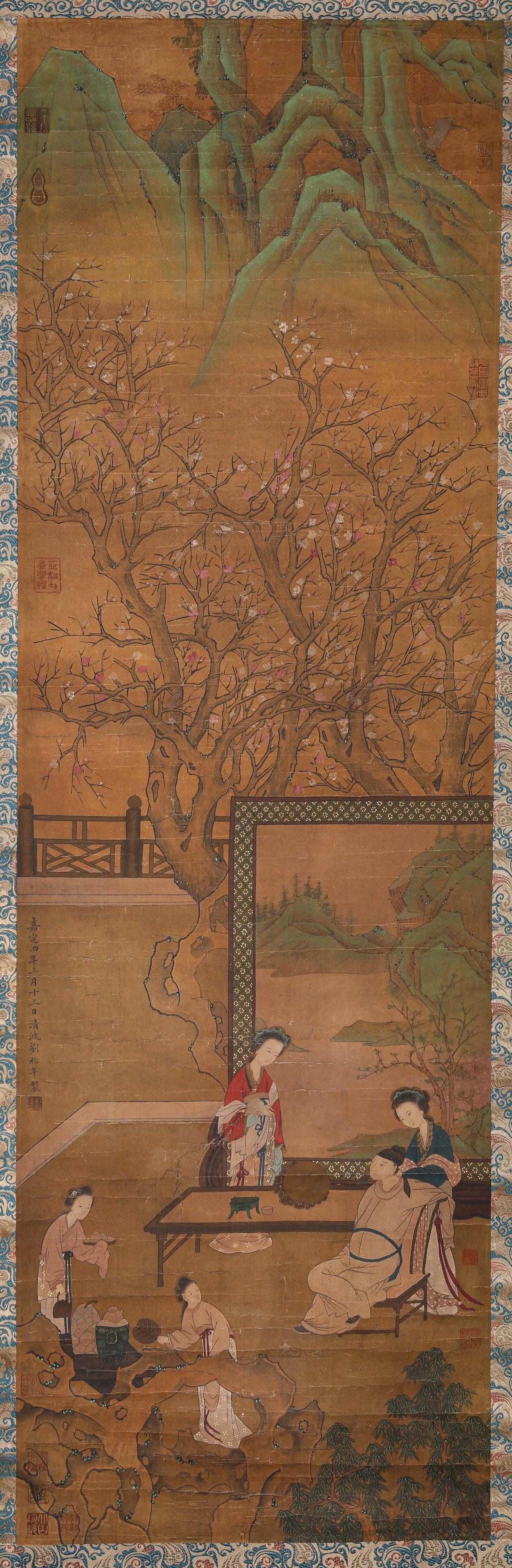 A Chinese Scroll Painting by Liu Song Nian: A Chinese Scroll Painting by Liu Song Nian (49.5 x 156.6cm)