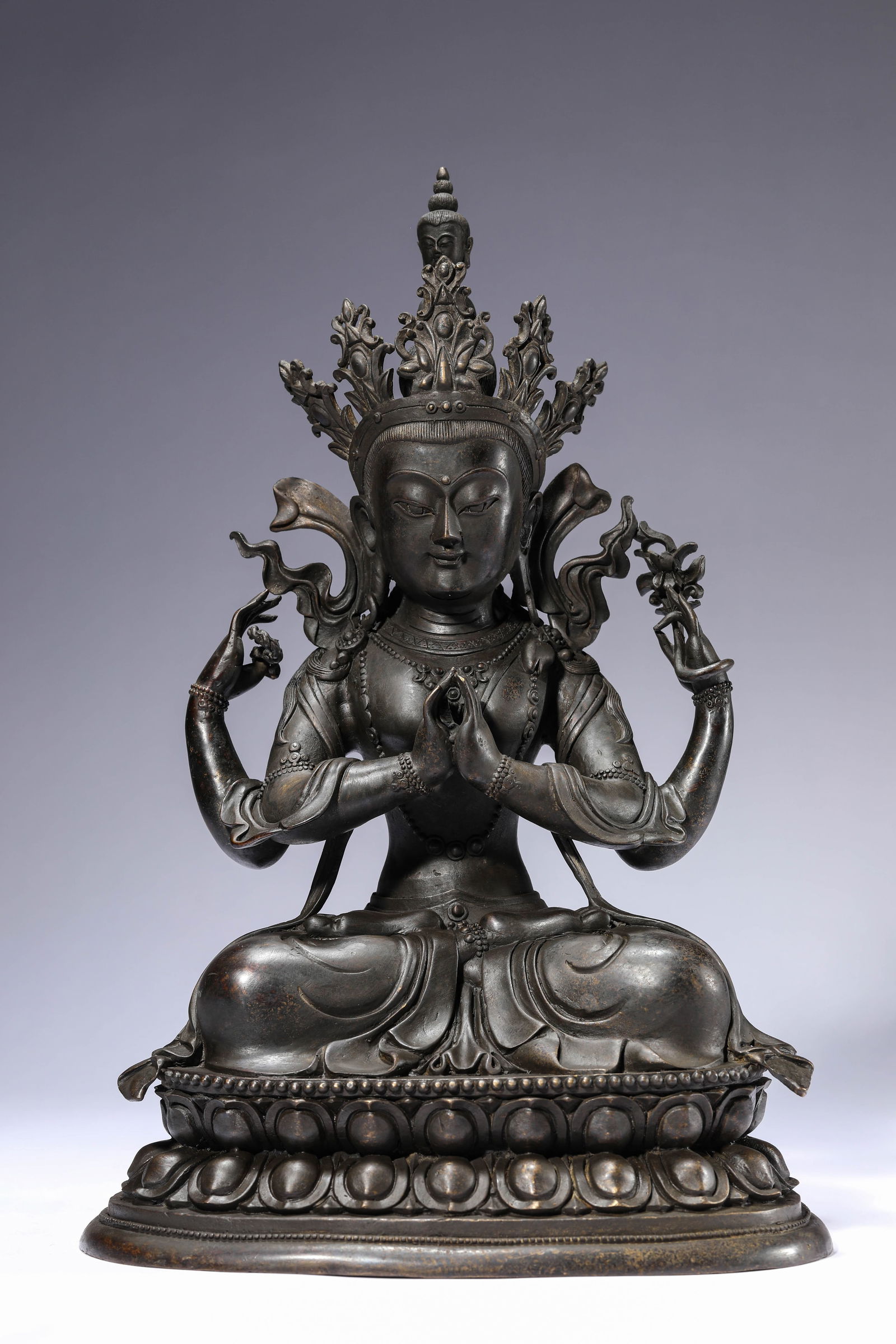 A Bronze Four-Armed Avalokiteshvara Statue (1 of 7)
