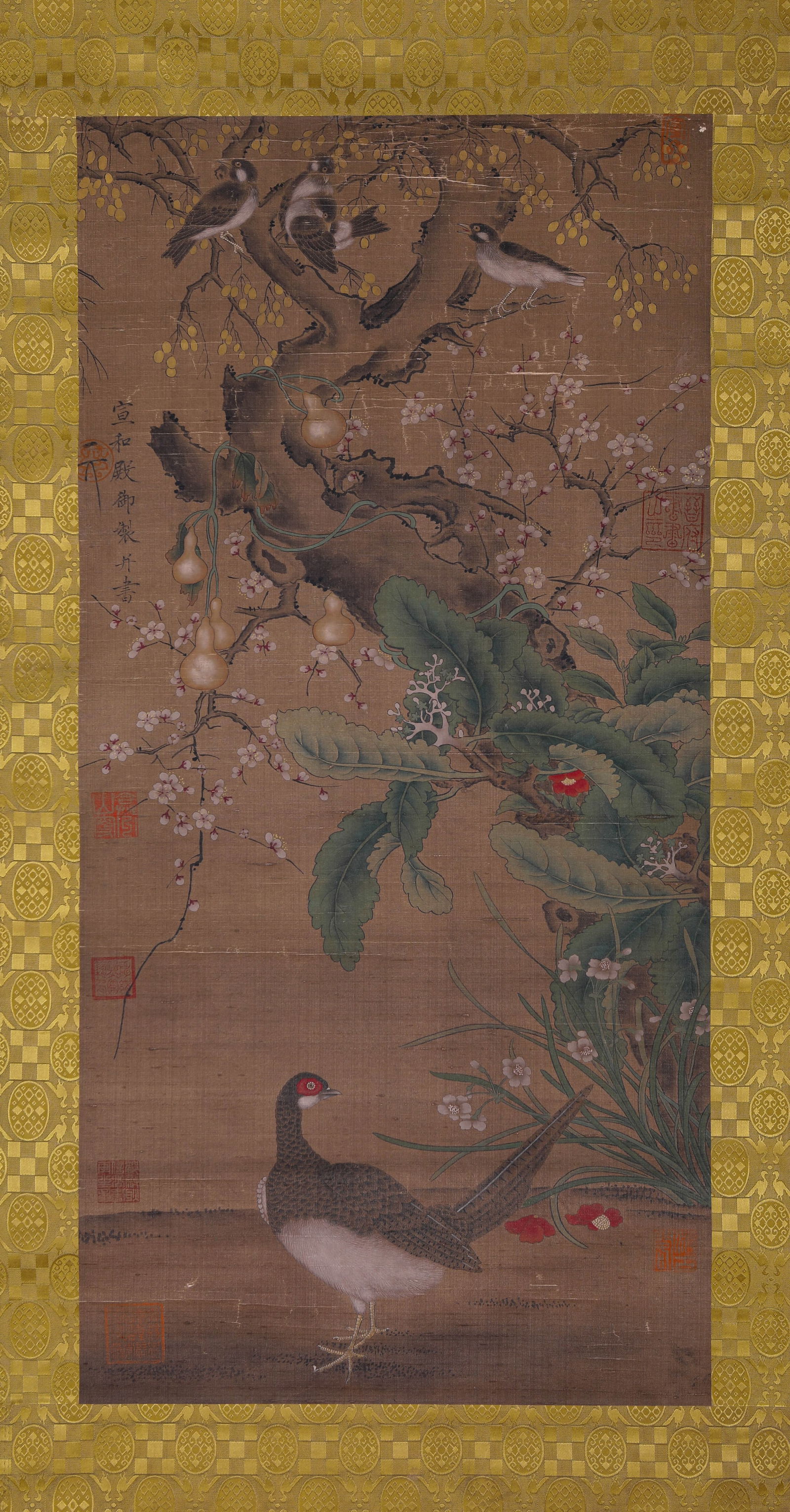 A Chinese Scroll Painting by Song Hui Zong: A Chinese Scroll Painting by Song Hui Zong (47 x 95.5cm)
