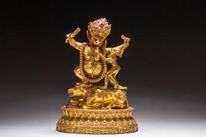 Gilt Bronze Vajrapani Figure