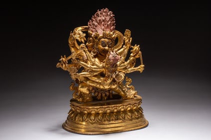 Gilt Bronze Yamantaka Figure