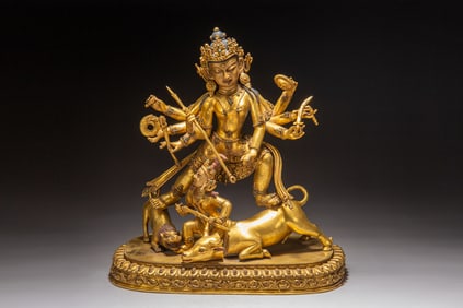 Gilt Bronze GuanYin Figure