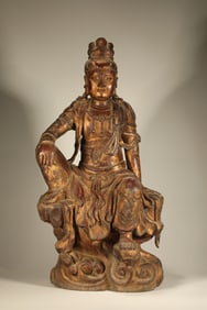Lacquerware Gold Drawing GuanYin Figure