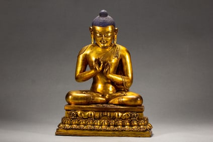 Gilt Bronze Sakyamuni Figure
