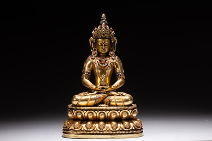Gilt Bronze GuanYin Figure