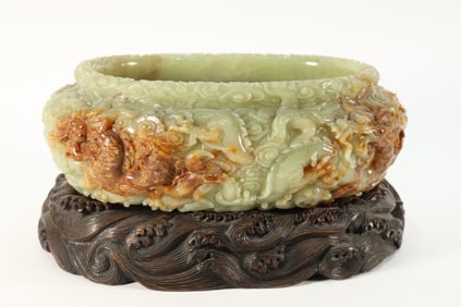 Jade Carved Dragon Pattern Washer